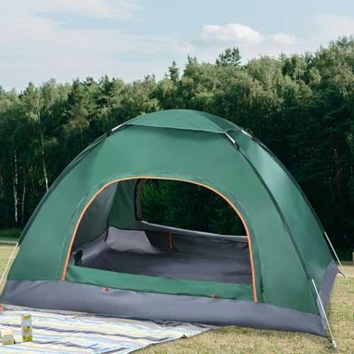 Anttyscar Automatic Pop Up Tent 3-4 Person Outdoor Lightweight Camping Tent Spring Easy Set Up Camping Tent Perfect for Beach Hiking Hunting Fishing