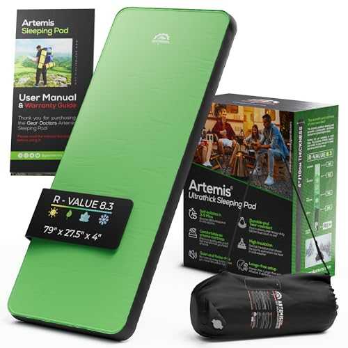 Gear Doctors Artemis 3D Self-Inflating Sleeping Pad – 8.3 R-Value Camping Mattress – Insulated Sleeping Mat for Cold Weather, Backpacking, Hiking, Tent, Outdoor Use