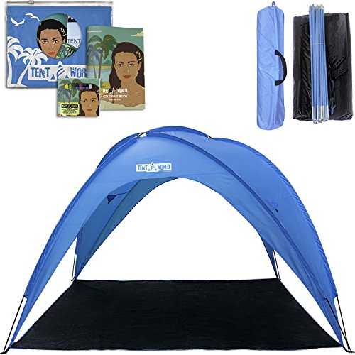 Beach Shade Canopy Anti UV Tent 8 people Sun Shelter Jupiter, Easy up rain & sunshade sport cabana: Takes minutes to setup! Waterproof shack for park festivals & tailgating at sporting events