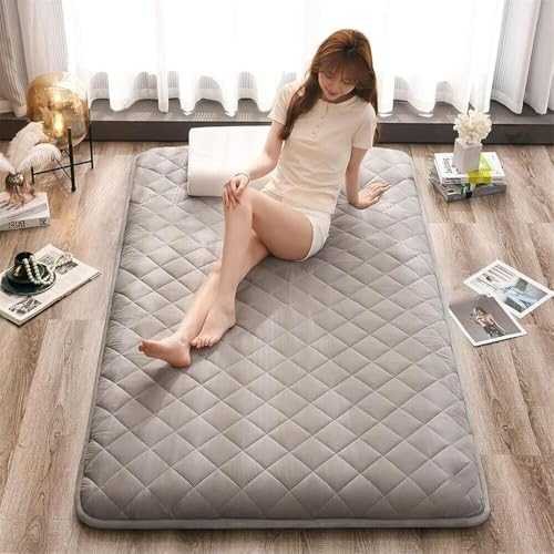 Full Size Tri fold Combination Mattress Portable Roll Up Futon with Japanese Style Ideal for Student Dorm Guest Sleeping Camping Thick and Comfortable Foldable Floor Mat