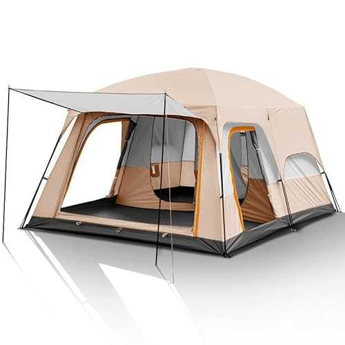 UNIFULL Camping Tent for 5-8 People, Quick Assembly, Waterproof, Portable, 3.2 x 2 x 2.2 m