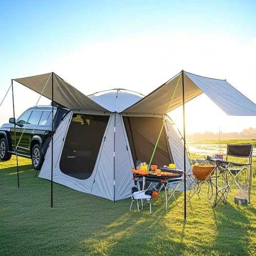 Tailgate Awning for BMW 6 series F13 Coupe 2011-2017,Rear Tent SUV, for 3-5 People,Car Camping SUV Boot Tent Trunk Shelter,Camping Tent with Carry Bag for Cars,Vans,SUV