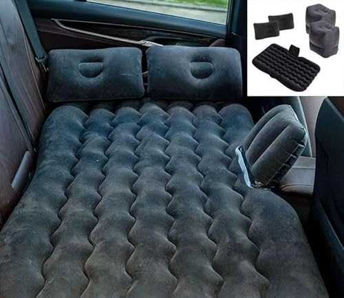 SXQDL Car Air Bed for Ford Transit Custom,Flocked Car Air Mattress Inflatable Mattress Back Seat Mattress Sleeping Air Bed Portable Sleeping Pad for Travel Camping Car Accessories