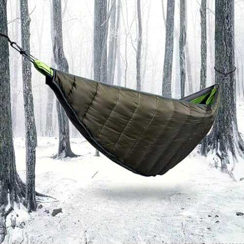 HIKERBRO Under Quilts for Hammocks, Ultralight Hammock Underquilt, Double Size Underquilt for Hammock Camping, Backpacking Army Green