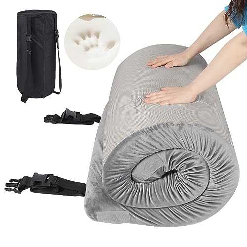 REDCAMP Foldable Memory Foam Camping Mattress, Portable Roll Up Mattress Single with Zipper, Futon Mat Sleeping Pad for Floor Car Tent Indoor Outdoor