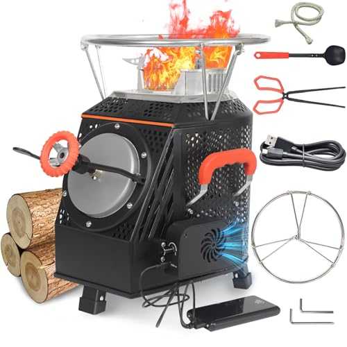 SPBSVDT Wood Burning Camp Stove, Portable Outdoor Camping Stove, Large Stainless Steel, 16"L x 13"W x 17"H