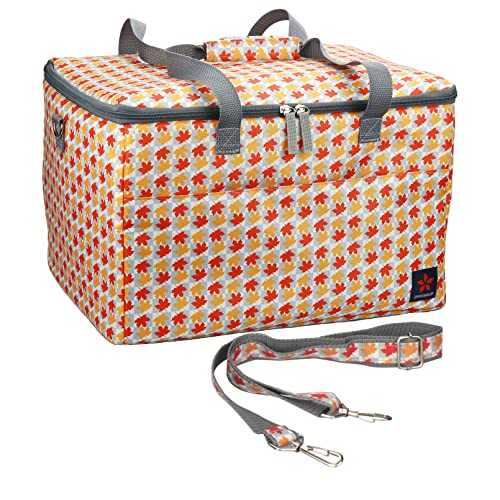 ZZEWINTRAVELER Insulated Cooler Bag 28L Collapsible Leakproof Reusable Grocery Bag Portable Cooler Bags for Travel, Picnic, Beach, Camping & Road Trips