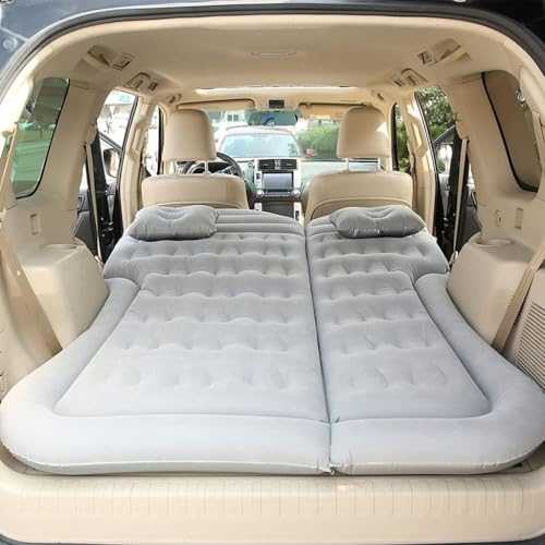 SZSXYBZ ORDALI car Inflatable Bed for Mitsubishi Outlander 2014 2015 2016 2017 2018,Air Mattress Sleeping Mattress Thickened Air Bed Cushion Camping Travel Mattress Portable with Air Pump,Black(Grey)