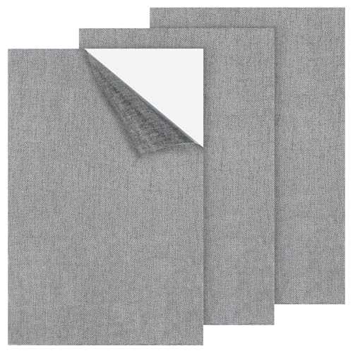 AHQiZFX 3Pcs Grey Canvas Repair Patch, 8×12 Inch Canvas Repair Tape, Waterproof Self-Adhesive Fabric Repair Patch for Tents, Boat Cover, Pop Up Canopy, Patio, Bags, Cover