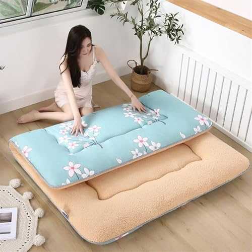 HYUFEIAO Roll Up Tatami Mat Sleeping Pad, Japanese Floor Mattress Futon Mattress Foldable Camping Mattress, Thicken Without Cover Breathable Floor Lounger Guest Bed(Blue,200x220cm)