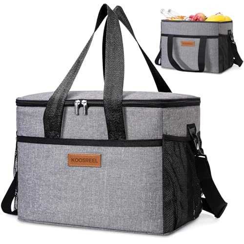 Cool Bag & 30 Litre Cooler Bag - Insulated Cool box Picnic Cool Lunch Bag Keep Warm and Cold, Leak-Proof, With Carriying Straps, Multiple Pockets - Ideal for Travel, Camping, Picnics