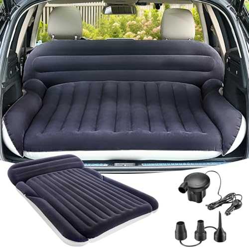 KMZ Inflatable SUV Air Mattress with Pump Car Air Mattress Outdoor Car Bed for Back SUV Portable Sleeping Pad Mattress