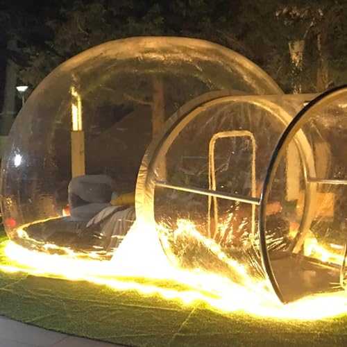 Transparent Inflatable Bubble Tent, 360° Panoramic Tent, Outdoor Camping Inflatable Bubble Tent/Large DIY House/Family Backyard Camping Cabin/,A,16FT