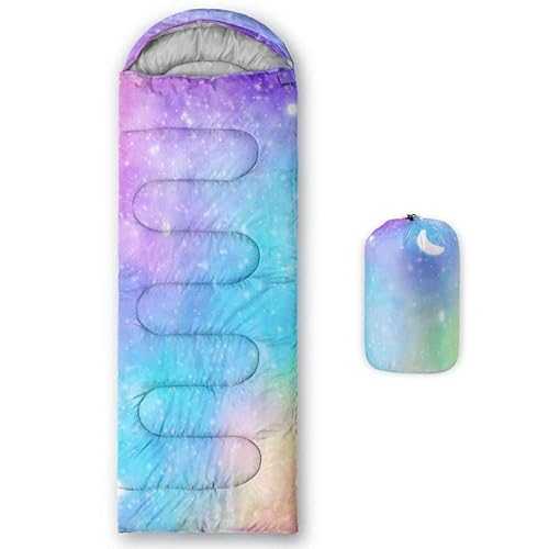 HOSIMA Sleeping Bag with Football Cold Climate Adult Girls Boys Waterproof Men Warm Camping Hiking Outdoor Travel Hunting Compression Sack