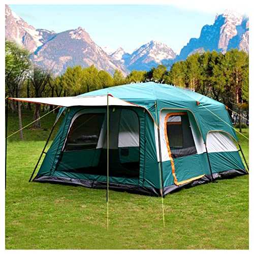 JUJNE Beach Tent 5 to 8 People Two Rooms and One Living Room,Waterproof Insulated Tent Stable and Practical Tipi Tents for Camping for Family Camping,Hiking Party