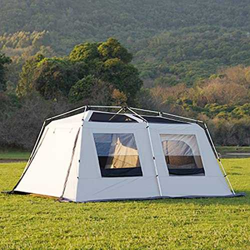 ROJDFCNBW Large Lightweight 4 Seasons Tent, Double Layer Camping Tent 12 Person Family 2 Rooms 3 Doors 3 Windows Mesh Waterproof Multiple Sizes(No Exterior Tent,Set 3)
