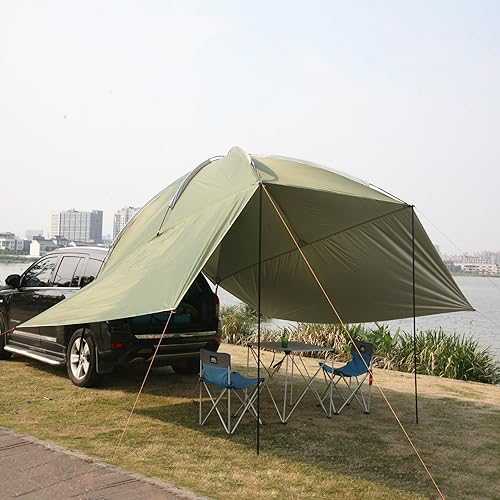 Outdoor Camping Car Tailgate Canopy Shade Tent car gazebo tent Large Car Rear Tent SUV Awning for Sun Shelter