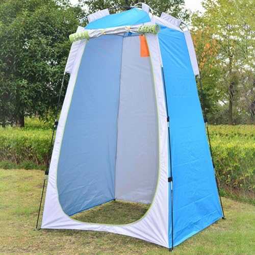 Up Tent, Portable Beach Shower Tent, 170T Dressing Room Privacy Shelter For Outdoor Camping, Beach, Photography, Picnics, Winter Fishing(Blue)