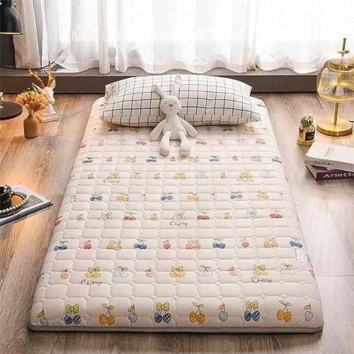 Japanese Futon Floor Mattress - Tatami Roll Up Mat, Folding Bed for Camping, Portable Non-slip Floor Lounger Sofa Bed