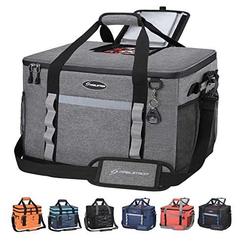 Maelstrom Ice Hollow Collapsible Soft Sided Cooler - 60/75 Cans Extra Large Insulated Leakproof Cooler Bag, Portable for Grocery Shopping, Camping, Tailgating and Road Trips