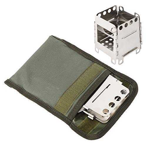 Backpacking Stove, Heat‑Resistance Sturdy Wide Opening Design Anti‑Rust Wood Burning Stove for Family for Camping Hiking
