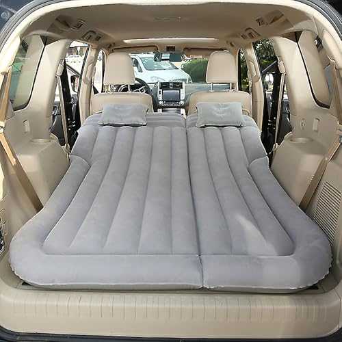 EKsma Car Inflatable Mattress for Toyota Prius/Prius+ XW50 XW30/5.Gen 2003-2024 Rear Trunk Air Mattress Camping Folding Air Bed Cushion Back Seat Air Sleeping Mattresses(Grey01)