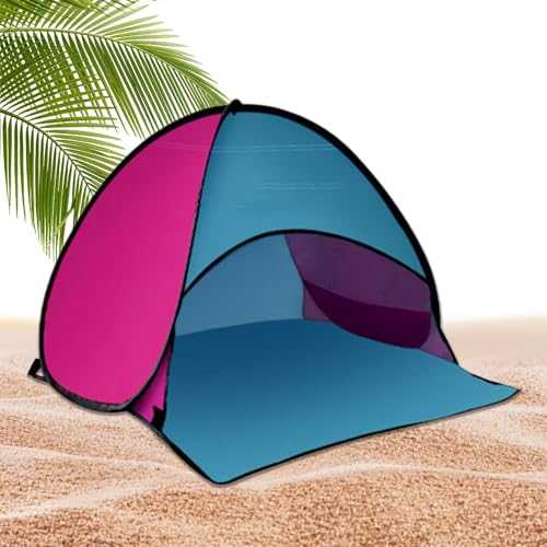 Dog Beach Tent, Automatic Shade Protection Tent With Head PopUp Canopy, Beach Sun Shelters Automatic Shade Tent, Portable Windproof Sun Shade With Mobile Phone Stand