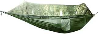 Camping Hammock with Mosquito Net - Portable Ultralight Tent for Outdoor, Indoor, Backpacking, and Travel - Includes Hanging Tree Straps