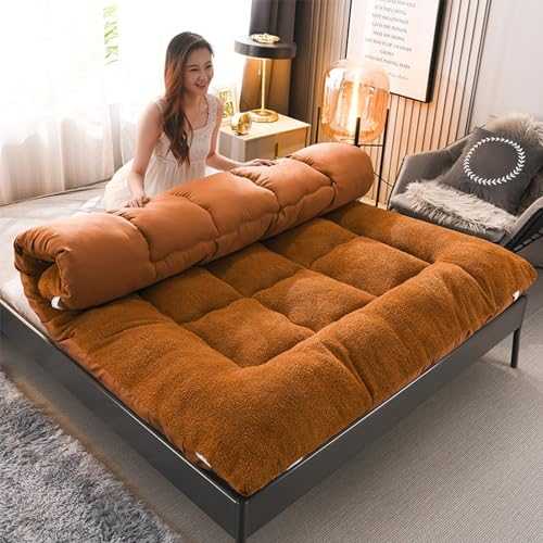 Japanese Futon Mattress - Foldable Roll Up Quilted Soft Sleeping Pad | Portable Plush Mattress for House Guest Camping Travel Couch