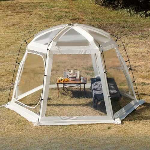 Dome Bubble Tent for 4-7 People, 3.5m Portable Transparent Garden Dome Igloo, Geodesic House Camping Shelter, Weatherproof Greenhouse, Transparent Garden Dome House for Outdoor, Party