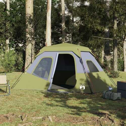 Family Tent 6-Person Lightweight Dome Tent Quick Release Waterproof vidaXL