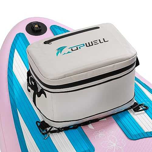 UPWELL Paddle Board Accessories Waterproof SUP Cooler Deck Bag, PVC Paddle Board Dry Bag, 30 Cans Surf Kayak Cooler Bag for Paddle Board, Kayak