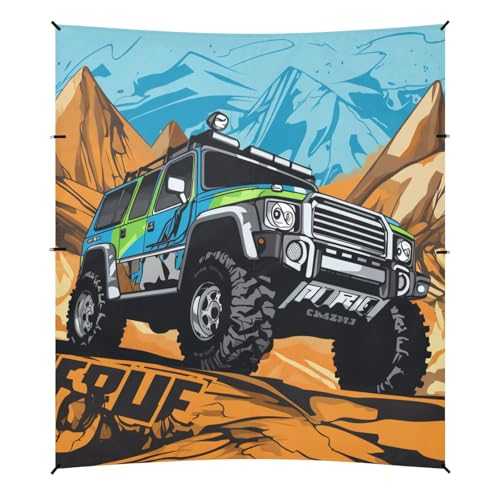 Camping Sun Shelters Cartoon Car Beach Canopy 126 * 110.2in
