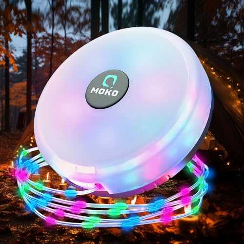 MoKo Camping String Lights, 3 in 1 Portable Rechargeable Outdoor Fairy Lights with 8 Lighting Modes,Waterproof Retractable Camping String Lights for Outdoor,Garden,Camping,Christmas Decoration(32.8Ft)