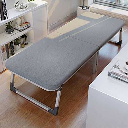 WXQZHF Folding bed Folding Bed Portable Folding Bed Frame with Thick Mattress Rollaway Guest Bed for Spare Bedroom Office Portable Fold Up Bed Portable Folding Camping Cot(185x60x36cm)