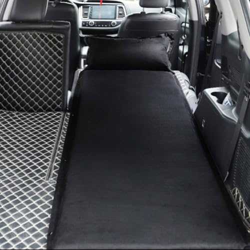 (Single Half) SelfInflat Memory Foam Sleeping Pad with Sponge Pillow for car, Portable Bed Mattress, Car Camping Essential for SUVs, Tesla Model Y, RAV4, CR-V, X-Trail, Highlander, Kuga, Tiguan