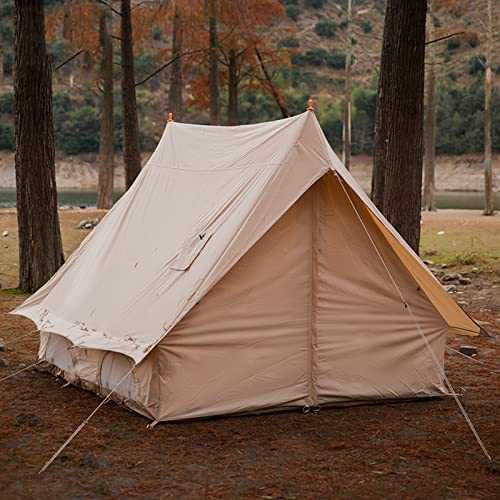 Family Cabin Tents Canvas Bell Tent W/Stove Jack 4 Season Luxury Outdoor Camping and Glamping Yurt Tent Made From Breathable Cotton Canvas