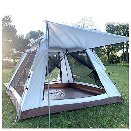 Tepee Tent 4 Man Three Seconds to Open,Waterproof Large Tent for Adults Practical Advanced Pop Up Festival Tent for Camping