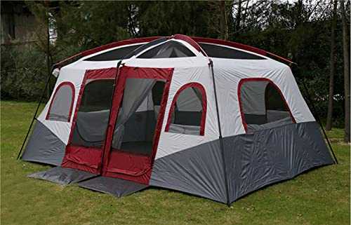 Spacious 2-Room Camping waterproof Tent for 6-10 Persons - Family Tent with Living Area, Bedroom, and Ample Space for Large Family Camping