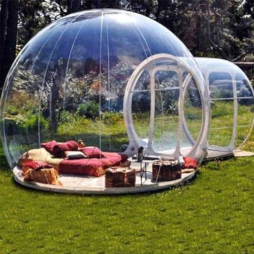 Inflatable Bubble House Tent - 360-Degree Panoramic Transparent Single Tunnel Dome Camping Cabin with Blower for Indoor Outdoor Use