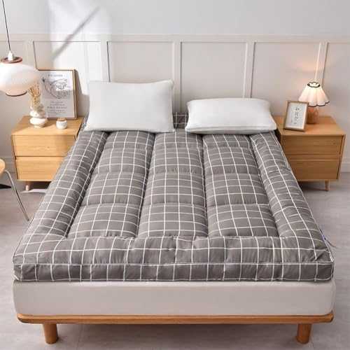 Japanese Roll Up Futon Mattress - Extra Thick Floor Mattress Pad for House Guest Camping Travel Couch - Foldable & Portable Mat Sleeping Pad