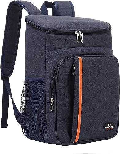 QINGLOU 25L Cool Bag Picnic Backpack, 30 Cans Large Capacity Insulated Backpack Cooler Lightweight Leak Proof Soft Cooler Bag for Men Women to Work, Picnics, Hiking, Camping, Beach