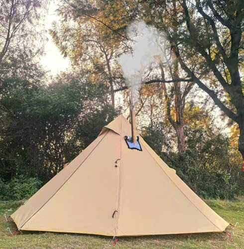 1 Man Tent Lightweight Teepee Hot Tent with Stove Hole Waterproof for Camping Hiking Hunting Fishing Backpacking