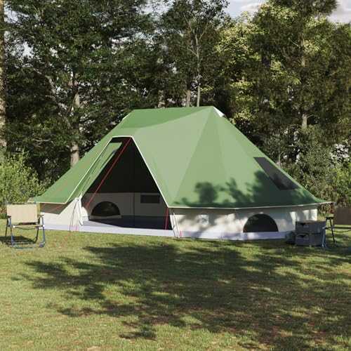 Swpsd Family Tent Tipi Green 10-Person Waterproof Tent for Outdoor Model42000960