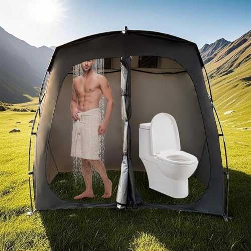 Camping Shower Tent 2-Person with Privacy Design – Waterproof Toilet and Changing Shelter for Outdoor Use