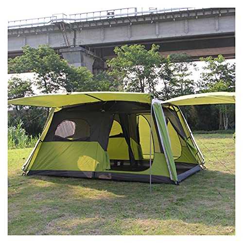 YXCKG Family Tents Camping Tent 8 Person, Double Layer Tent- Ultra Large Waterproof Dome Tent with Porch, Easy to Set Up, Instant Tent with Sun Shelter