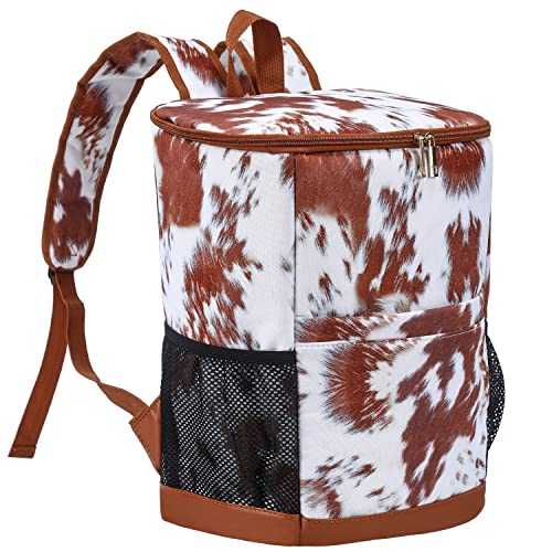 Cooler Backpack Women Leopard Leak Proof Backpack Cooler Bags Lightweight Soft Lunch Backpack with Cooler Compartment,Wine Cooler for Hiking Camping,24 cans……