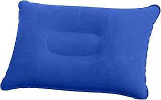 Inflatable Pillow, Blow Up Pillow, Inflatable Pillow for Camping, 22x34cm Camping Pillow with Flocked Surface Inflatable Cushion for Travel Hiking Beach Outdoors Fishing (B)