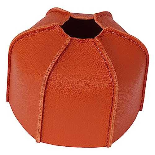 DOITOOL Tool Leather Leather Protector Camping Tool Anti-fall Gas Tank Sleeve Gas Canister Leather Cover Flat Gas Tank Gas Lamp Fuel Tank Cap Small Gas Bottle Cap Brown Pu