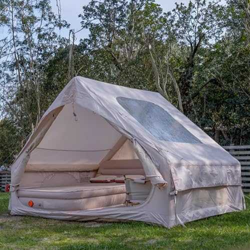 Camping Tent with Instant Setup, Large Inflatable Tent 2-3 Person Family Tents House for Camping Sets Up In 3 Mins, Tents for Camping, Festivals, Backyard, Sleepovers